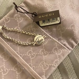 Gucci Sterling Silver Craft Bracelet- NEW